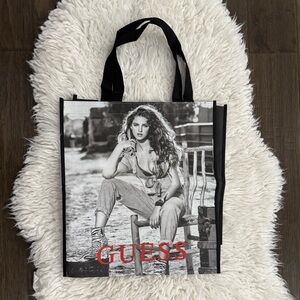 Guess Monochrome Tote with Red Logo